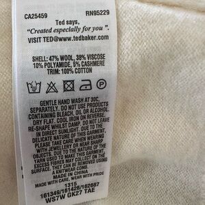 Ted Baker Ivory Wool Blend Knitwear